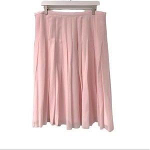 Vintage Talbots Pastel Pink Pleated Silk Skirt
